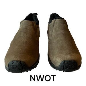 Mens Merrill Brown Leather Jungle Moc, Cozy Lined, Size 12 NWOT